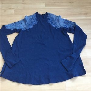 Free People Embroidered Illusion top